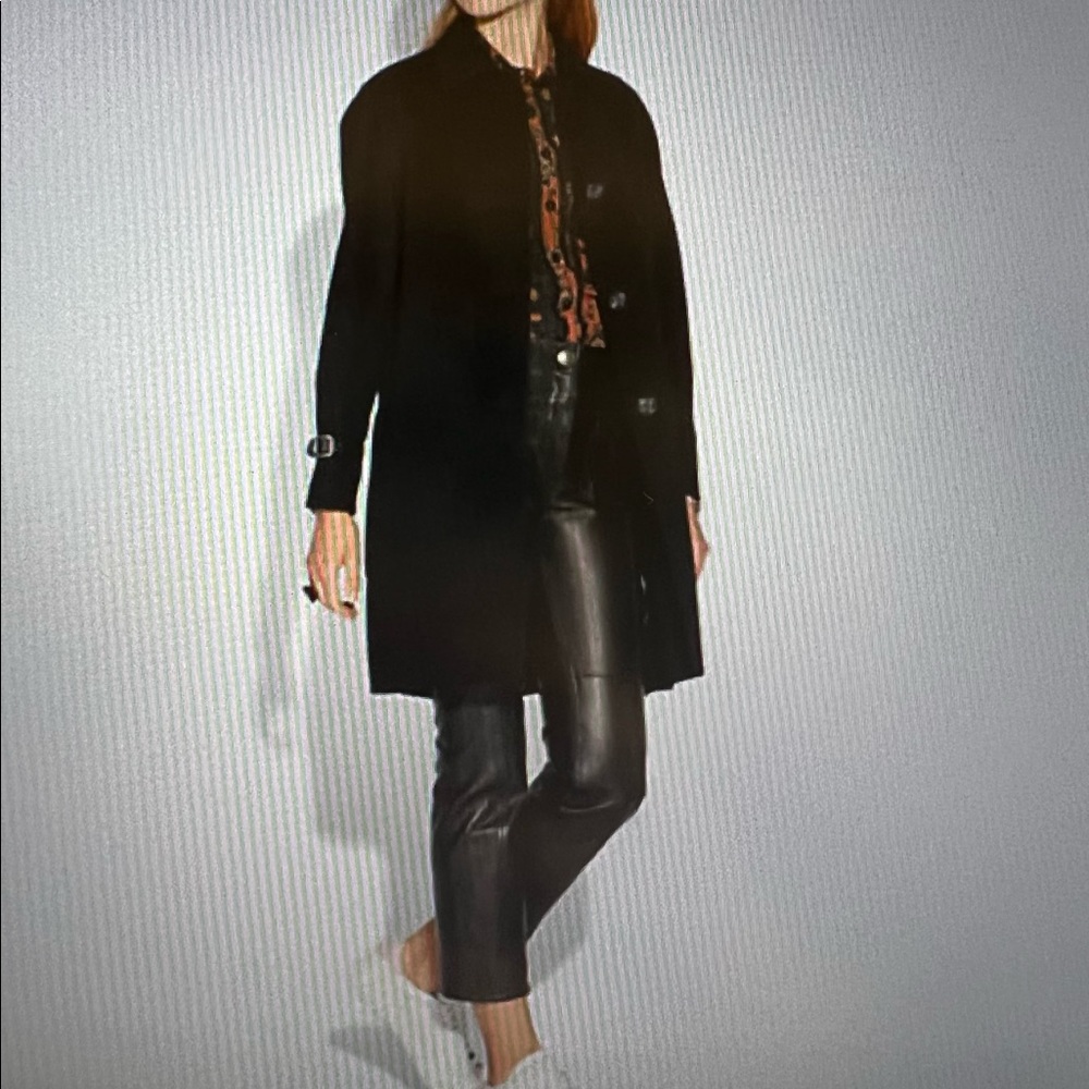 <SOLD> Coach luxury women’s black lightweight wool coat in size 2.